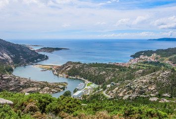 Fototapeta premium Panoramic view in Ezaro, Galicia, Spain