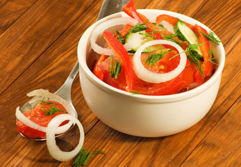 image of a tasty salad closeup