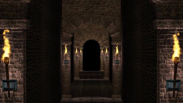 Dark arches corridor