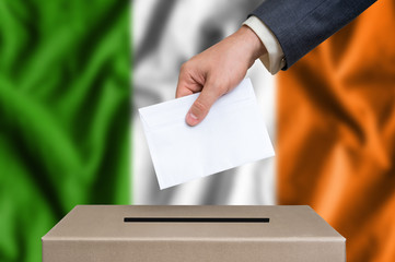 Election in Ireland - voting at the ballot box