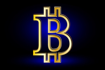 Obraz premium Bitcoin symbol, Bitcoin icon
