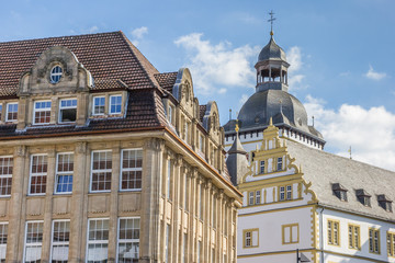 Fototapeta premium Old buildings in the historical center of Paderborn