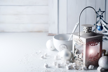 white retro lamp of fire