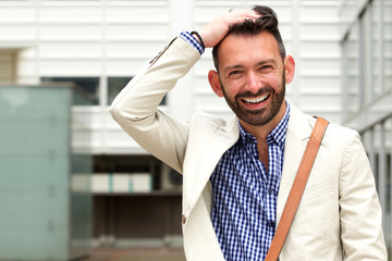 Attractive mature man standing outdoor