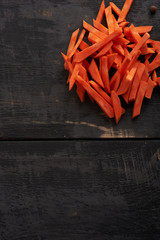 orange carrots cut into strips
