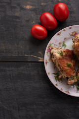 pieces of fried chicken on a plate