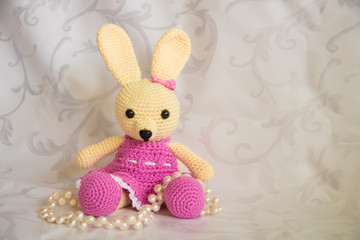 Crochet rabbit in dress