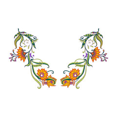 Neck line embroidery designs