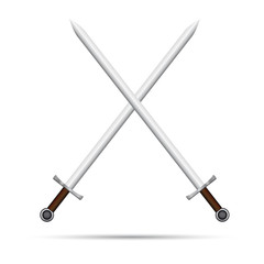 Due spade medievali incrociate