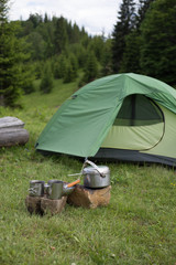 Camping on the mountain top. © egorovdn22