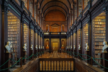 Book of Kells Library in Dublin, Ireland - obrazy, fototapety, plakaty