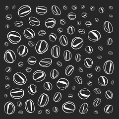 Pattern with coffee beans