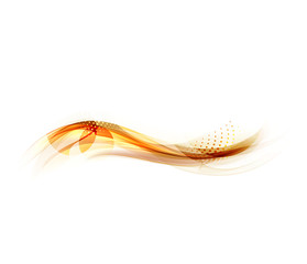 bright golden wave with a deep contrast of light and shadow. vector background 