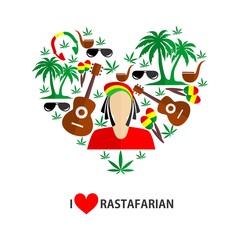 Rastafarian flat design