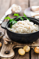 lard with salt and garlic, traditional ukrainian cuisine