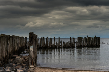 Breakwaters on Baltic Sea