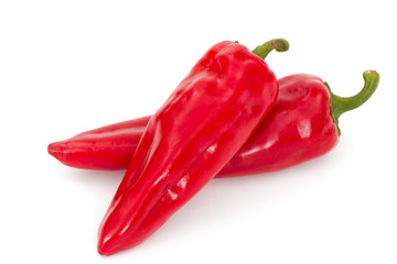 Red hot chili pepper, isolated on white background