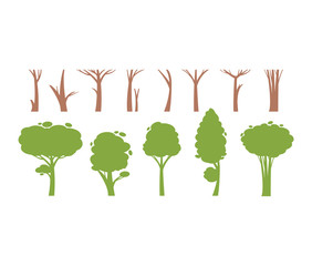 Cartoon tree vector illustration