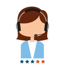 call center operator avatar vector illustration design