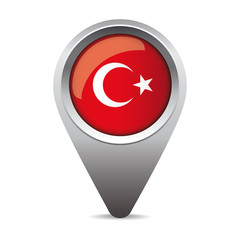 Obraz premium Turkey flag pointer vector
