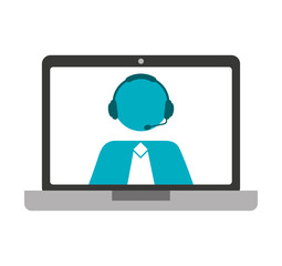 call center operator avatar vector illustration design