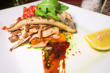 Snow Fish with lemon  Sauce