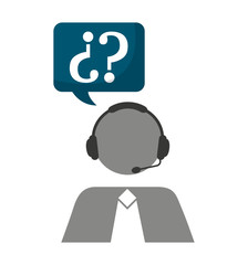 call center operator avatar vector illustration design