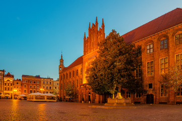 Naklejka na ściany i meble Torun, Poland: old town, city hall.