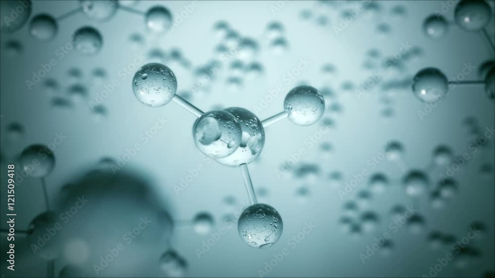 Aufkleber abstract molecule background - loopable 3d animation