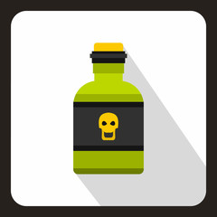 Poison bottle icon in flat style on a white background vector illustration