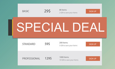 E-Commerce Sale Hot Price Discount Deal Concept