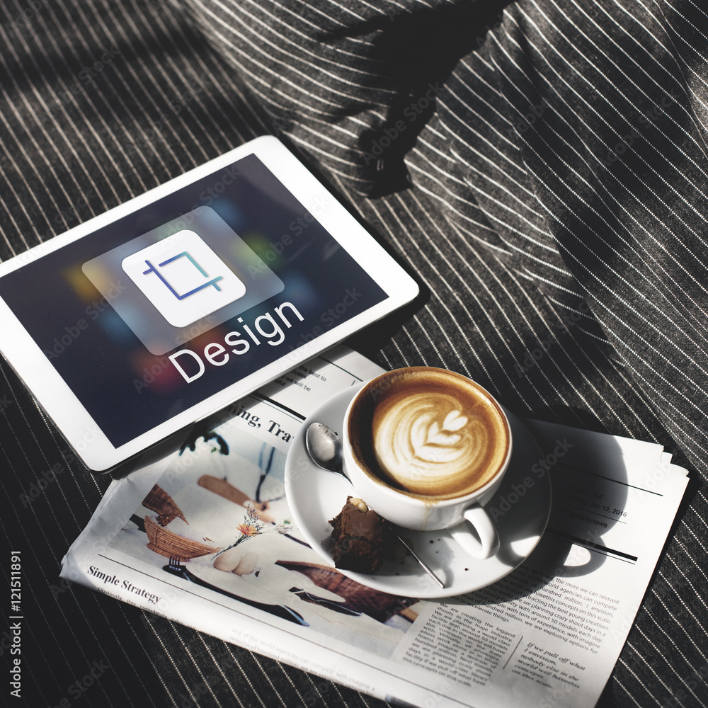 Poster design software resize icon concept
