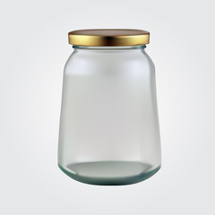  image of glass bottles empty transparent. realistic objects on isolated background.