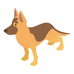Shepherd dog icon in cartoon style isolated on white background. Animal symbol vector illustration