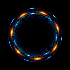 Abstract ring background with luminous swirling backdrop. Glowing spiral. The energy flow tunnel.
Shine round frame with light circles light effect. Glowing cover. Space for your message.