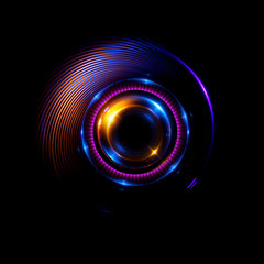 Abstract ring background with luminous swirling backdrop. Glowing spiral. The energy flow tunnel.
Shine round frame with light circles light effect. Glowing cover. Space for your message.