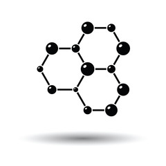 Obraz premium Icon of chemistry hexa connection of atoms