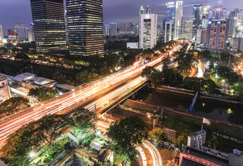 Fototapeta na wymiar The nights of Jakarta
