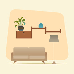 furniture living room for graphic design vector illustration