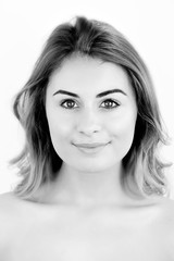 Naklejka premium Beautiful Model in Black and White