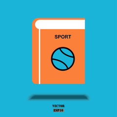 Colorful course book icon. Vector education concept design.