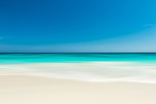Abstract beach scene blurred background