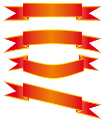 Fototapeta premium set of colorful vector ribbons