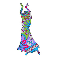 Oriental dancer colorful