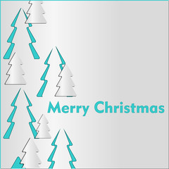 Christmas creative background with paper cut effect vector illus