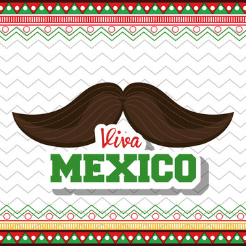 moustache viva mexico symbol graphic vector illustration eps 10