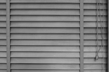 Wooden Blinds Background. Horizontal view. home decoration concept with wood jalousie close up