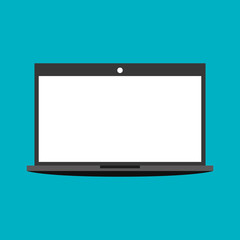 laptop screen white graphic vector illustration eps 10