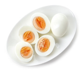 plate of boiled eggs