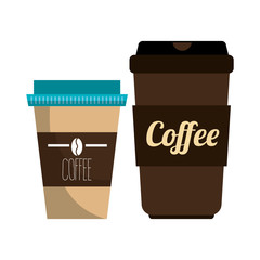 coffee plastic portable container graphic vector illustration eps 10